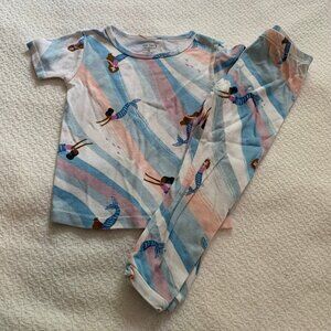 5/$25 Carter's Just One You Toddler Girls 3T Mermaid Pajama Set Blue Pink 2PC PJ